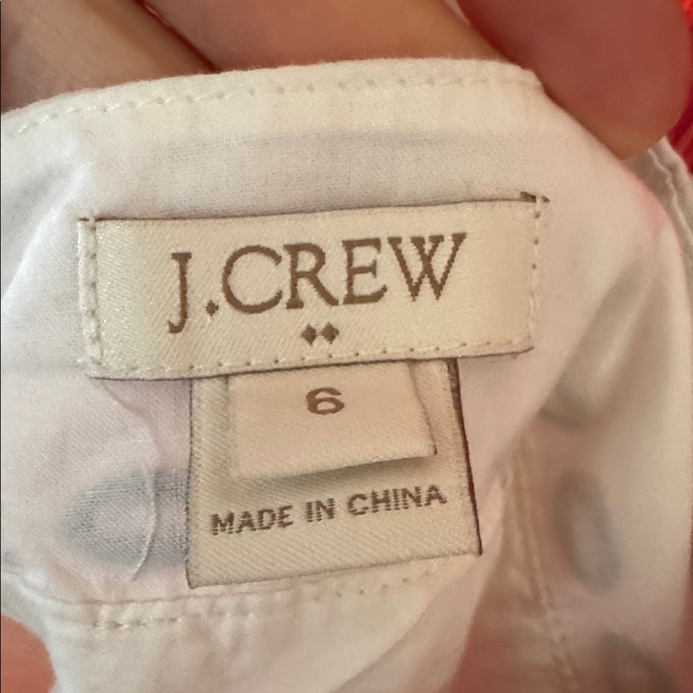 J.Crew Embroidered Tank with Pom Poms size 6 - Picture 6 of 7